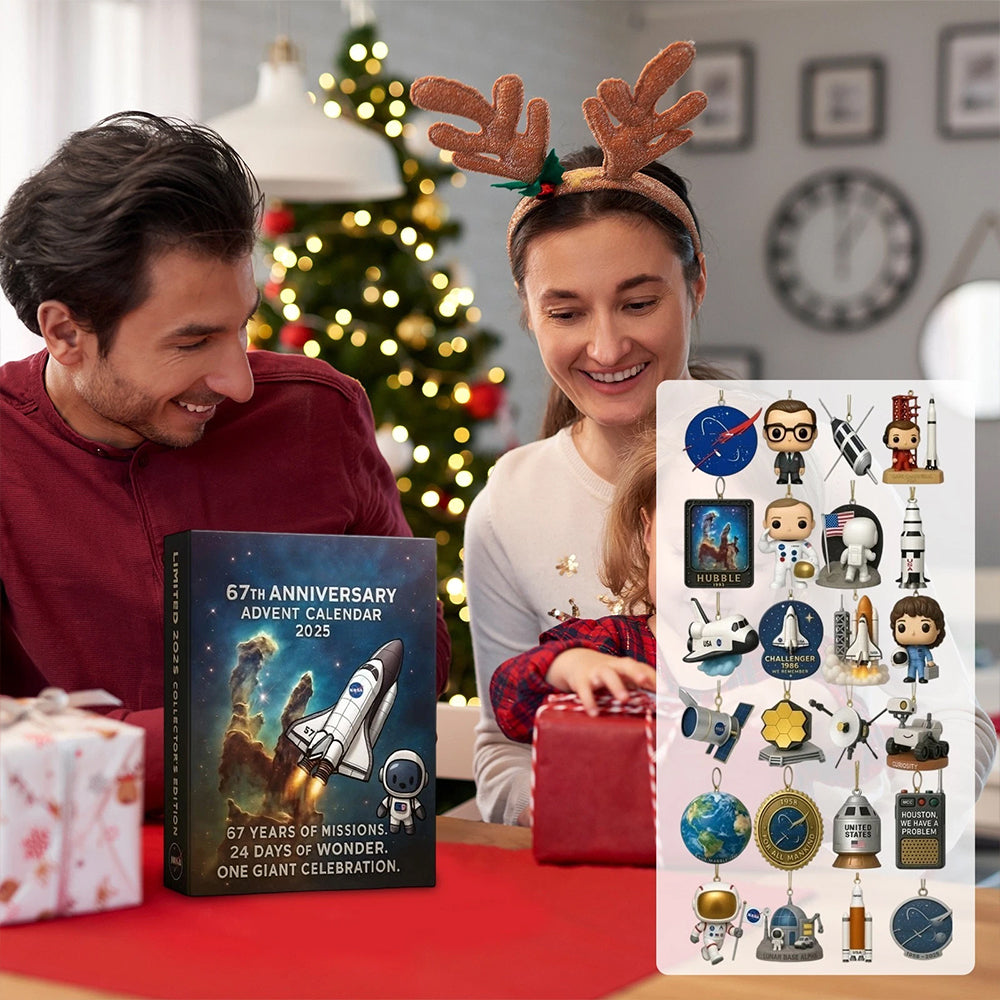2025 NASA Space Adventure Advent Calendar - 2D Acrylic Pendant Countdown
