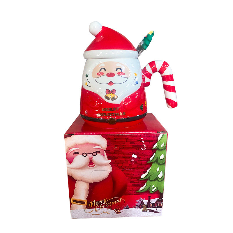 Christmas Coffee Mug – 400ml Ceramic Santa Cup with Gift Box for Xmas