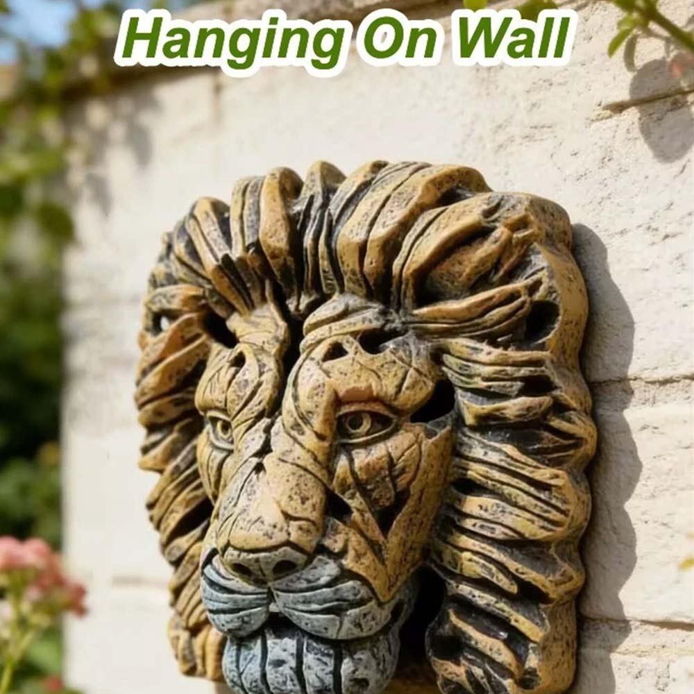 Resin Lion Head – Home Decor Sculpture, Contemporary Animal Ornament for Table Display
