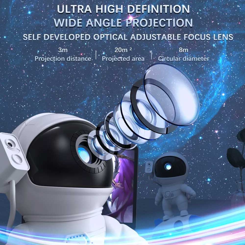 Rocket Astronaut Projection Light, Star Sky Galaxy Projector, 12 Galaxies Films