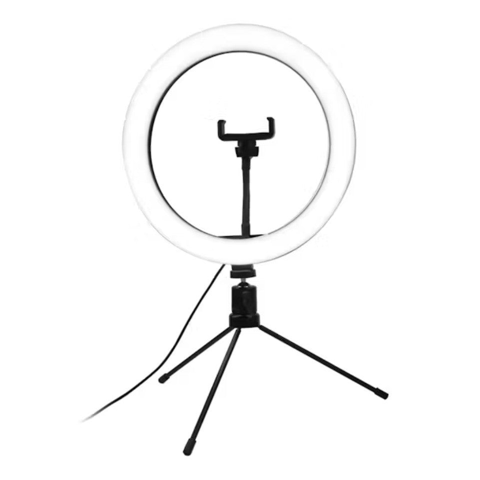 Ring Light 10" – Desktop Tripod, Bluetooth Remote, 3 Colour Temperature Modes
