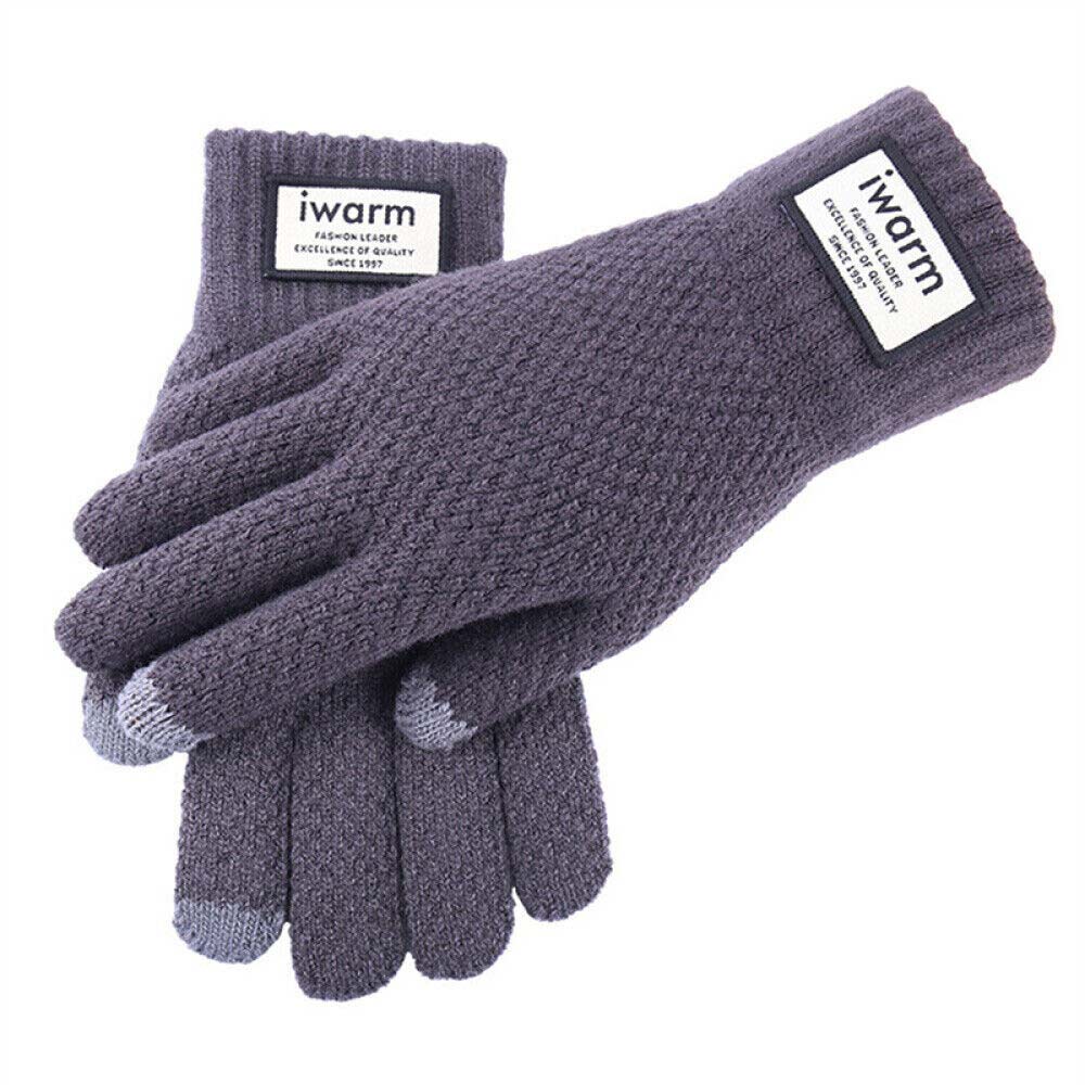 Women Men Winter Gloves Warm Knitted Mittens Touch Screen Mobile Phone Non-slip