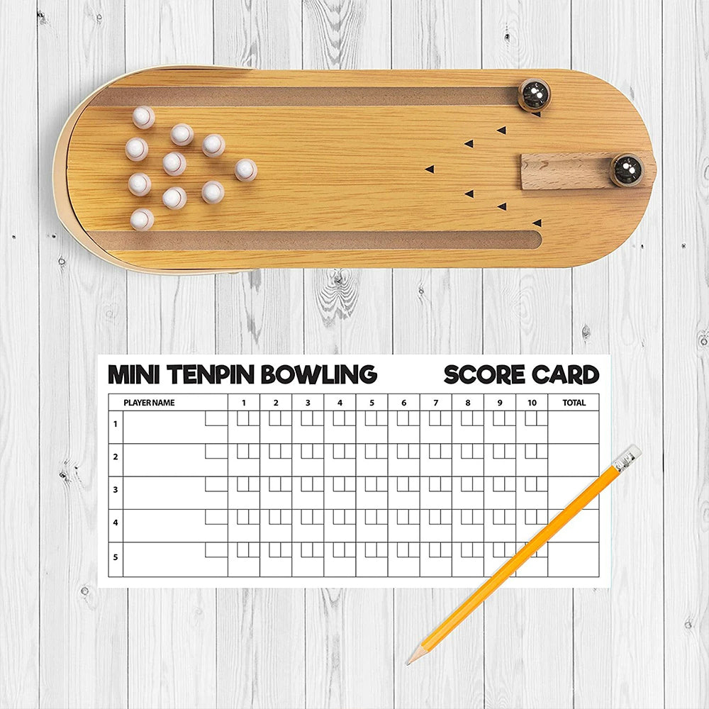 Tabletop Bowling Game – Mini Tenpin Set, Classic Family Fun Novelty Gift