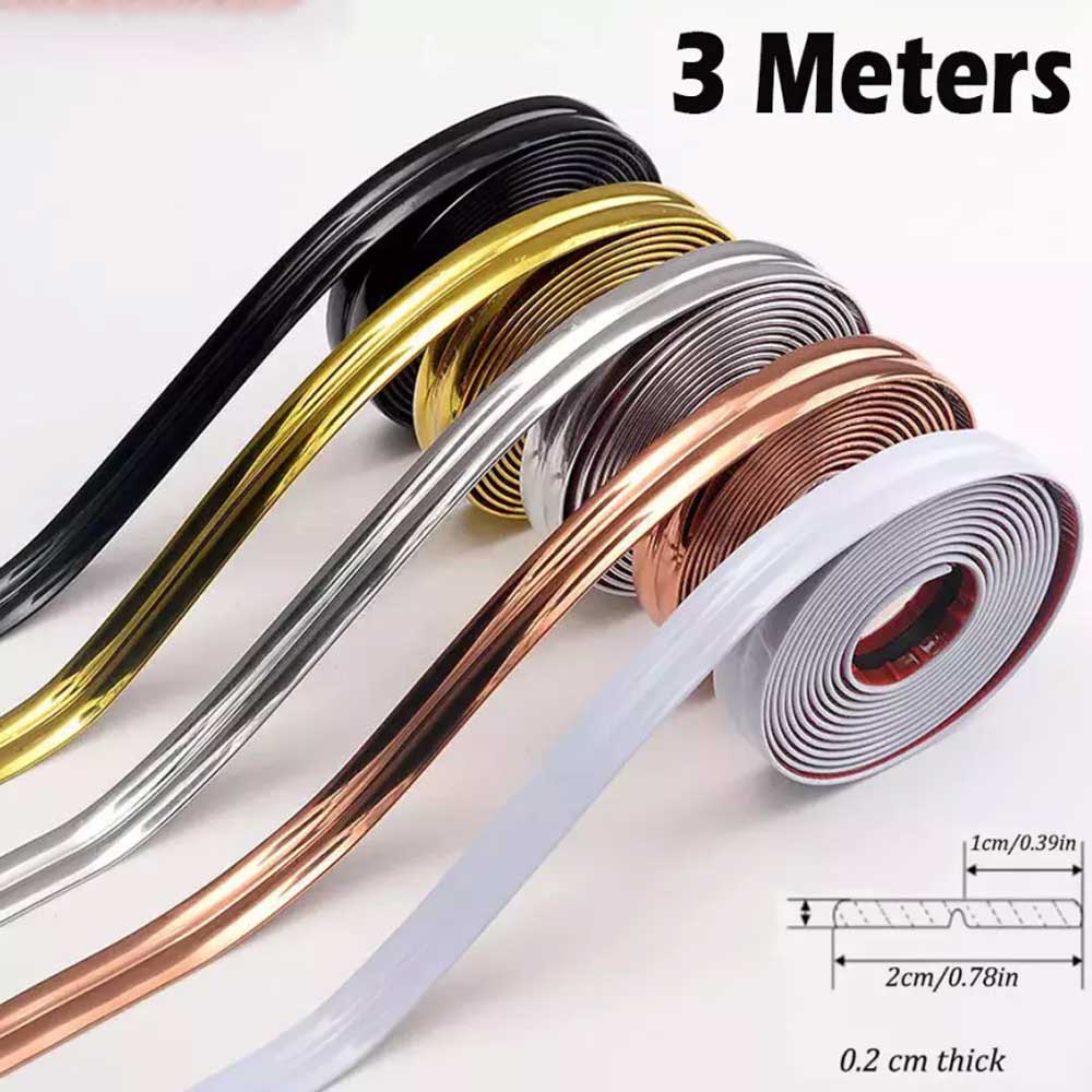 3m Self Adhesive Wall Edging Strip Flexible Corner Angle Trim Living Room Kitchen