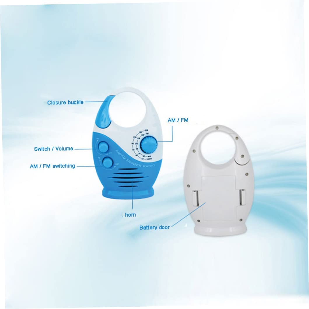Waterproof Portable FM AM Radio Shower Music Hanging Radio Suit Bathroom Bath