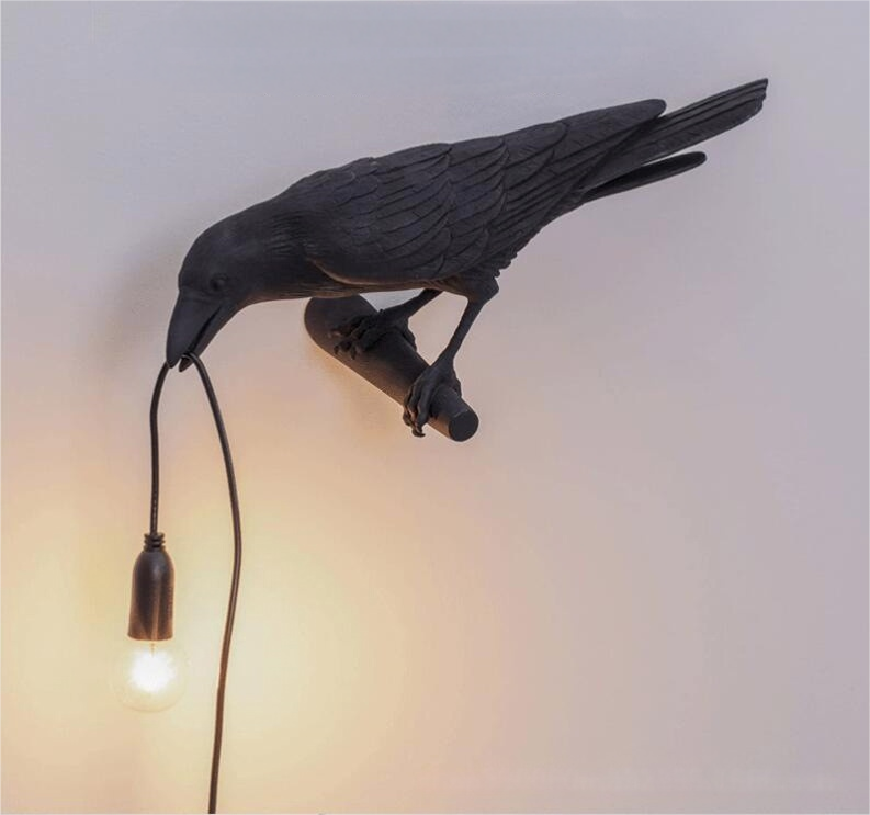 Resin Lucky Bird Wall-Lamp Table Lamp Night Light Bedside Table LED Decor