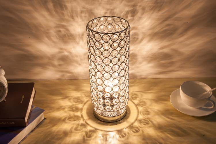 Crystal Bedroom Nightstand Light Bedside Table Lamp Home Decor Desktop Lamp