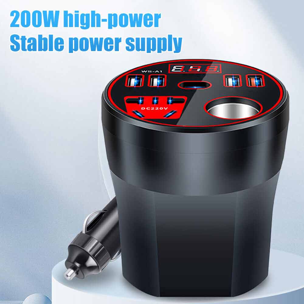 200W Car Power Inverter DC 12V/24V to AC 220V Converter Adapter Charger Outlets