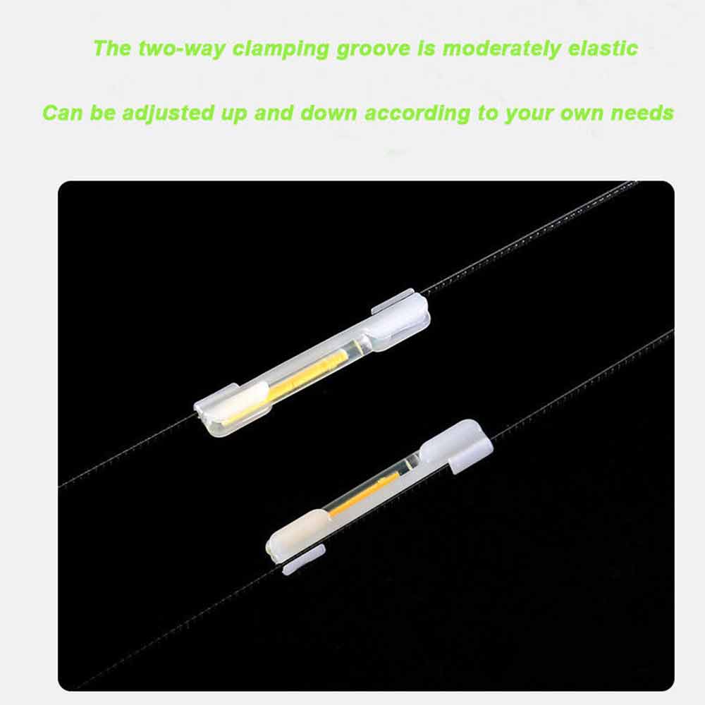 50PCS Fishing Glow Light Sticks Luminous Clip on Bend Fluorescent Rod Tackle