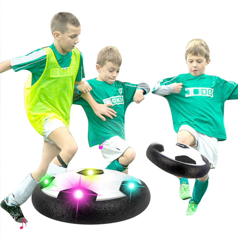 LED Music Kids Hover Soccer Ball, Battery Operated Air Floating Disc 18cm