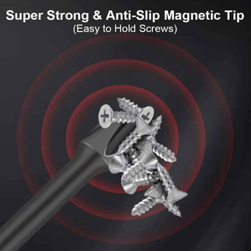 6IN1 Anti-Slip Magnetic Drill Bit Set,S2 Steel Cross Slot Screwdriver Bit