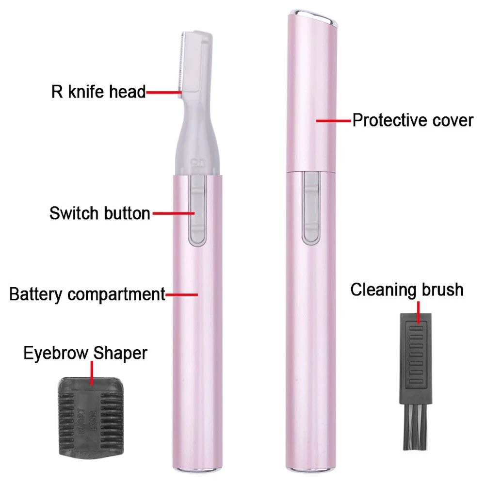 Electric Eyebrow Trimmer & Facial Hair Remover - Portable Shaver for Women