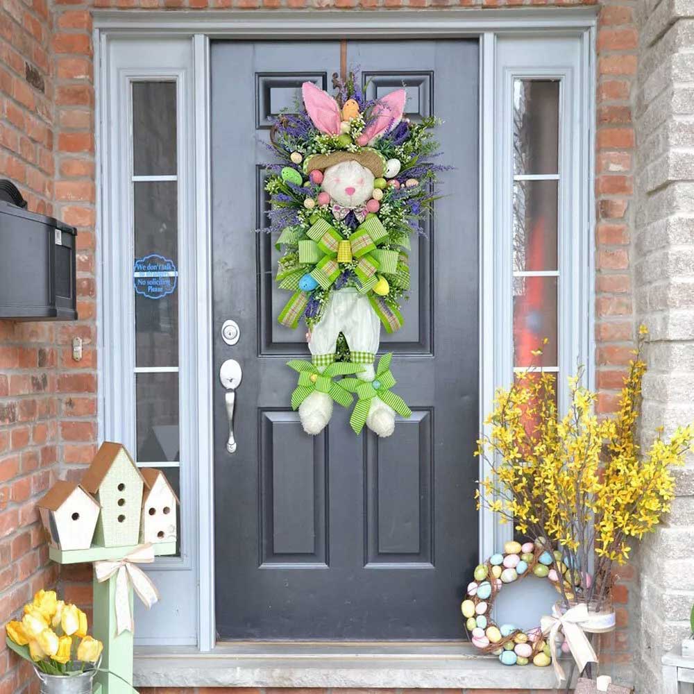 Easter Bunny Rabbit Wreath Decor Front door Party Decor Wedding Decor Spring