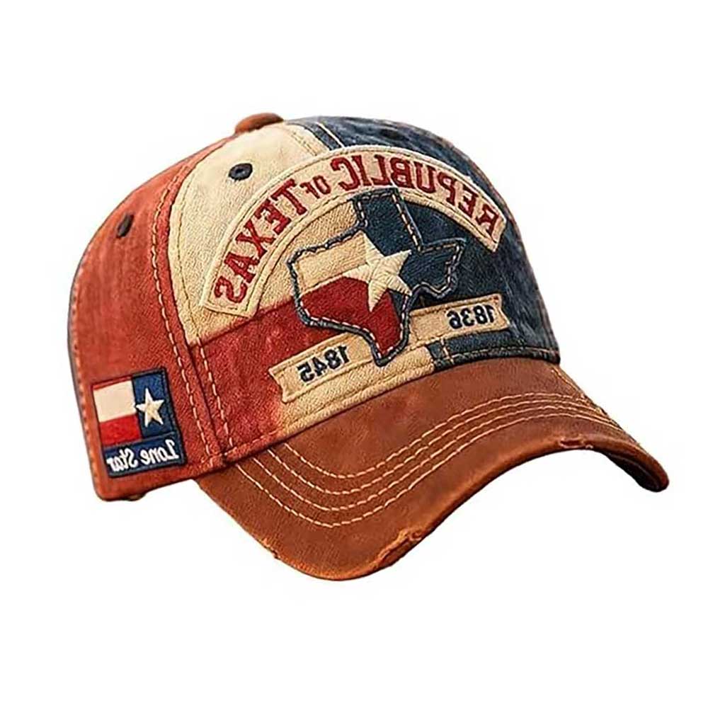Lone Star Legacy Texas Republic Baseball Cap (1836-1845) Vintage Washed Texas Pride Hat Unisex Adjustable