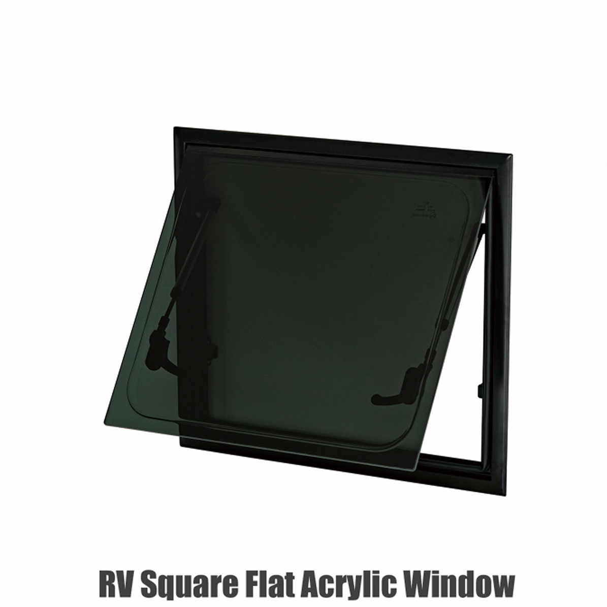 RV Caravan Square Push Out Flat Window Locking Handle with Strut Fitting