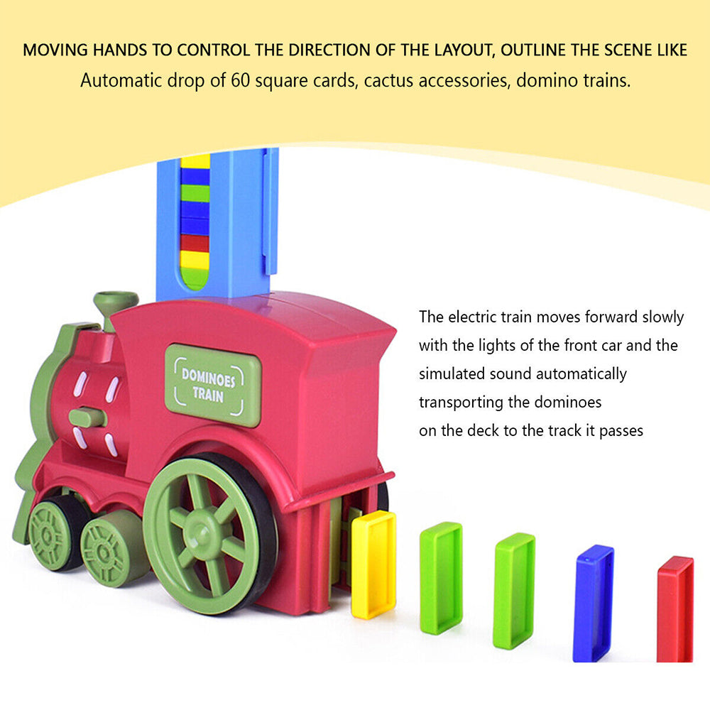 Electric Domino Train Blocks Set Building Blocks Stacking Toy Creative Toys