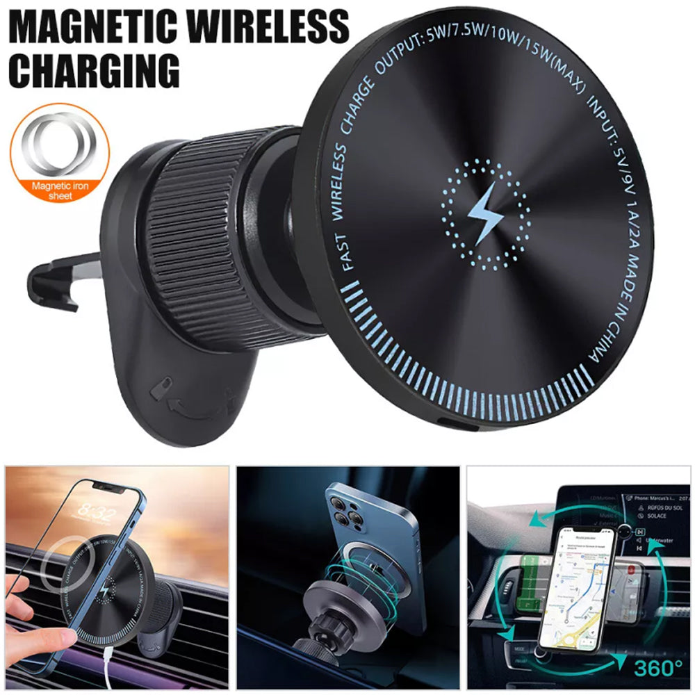 Magnetic Wireless Car Charger Mount Holder Car Mount Phone Holder for iPhone 15