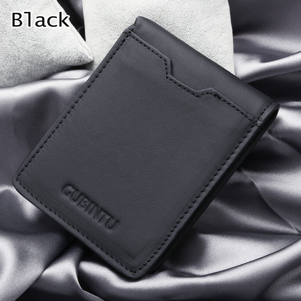 RFID BLOCKING LEATHER WALLET CREDIT CARD HOLDER SLIM MEN'S MONEY CASH CLIP PURSE