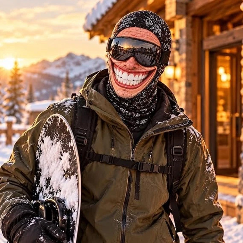 Funny 3D Face Mask Balaclava – Windproof Full Face Cover for Winter