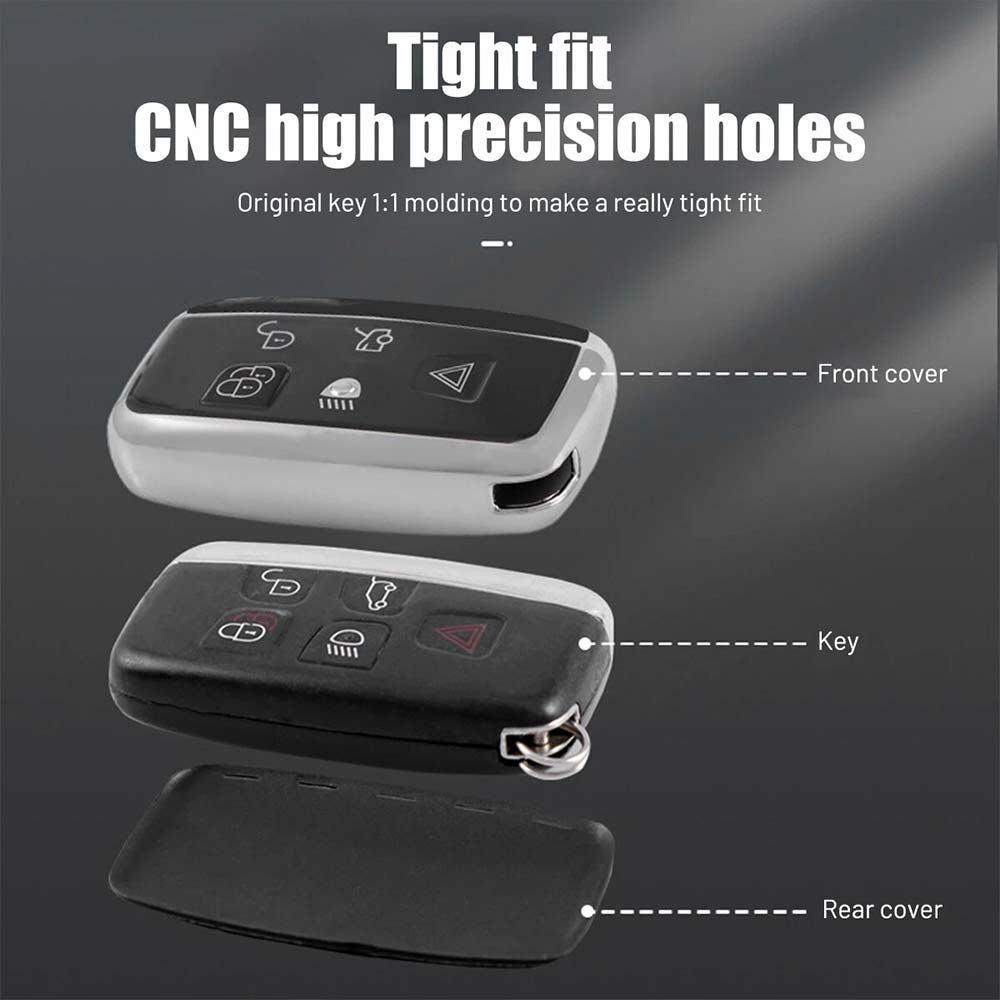 TPU Key Case Cover for Land Rover Range Rover Sport Evoque & Jaguar with Keyring