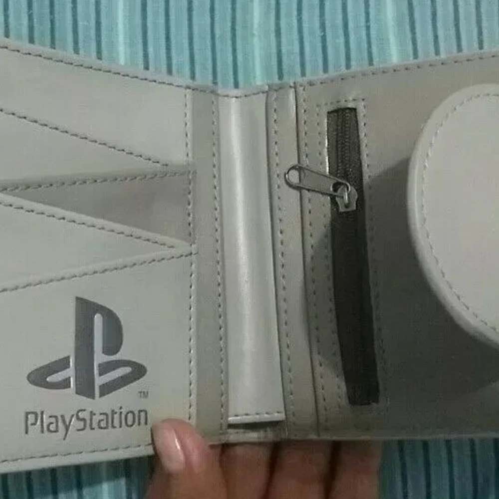 Console Shaped Wallet – Double Fold PU Leather Wallet with Card Holders, Gift for Gamers & Students