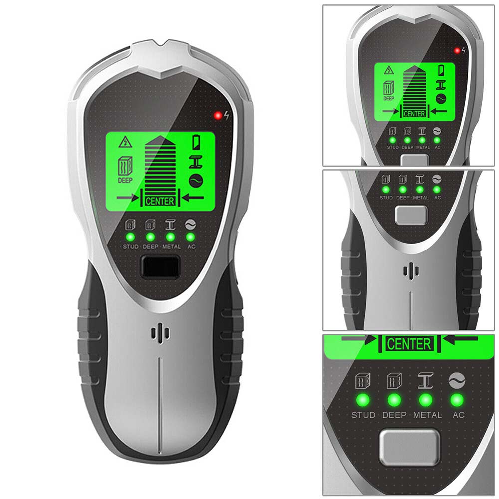 5 in 1 LCD Stud Finder Pipe Sensor Metals Wire Detector Electric Wall Scanner