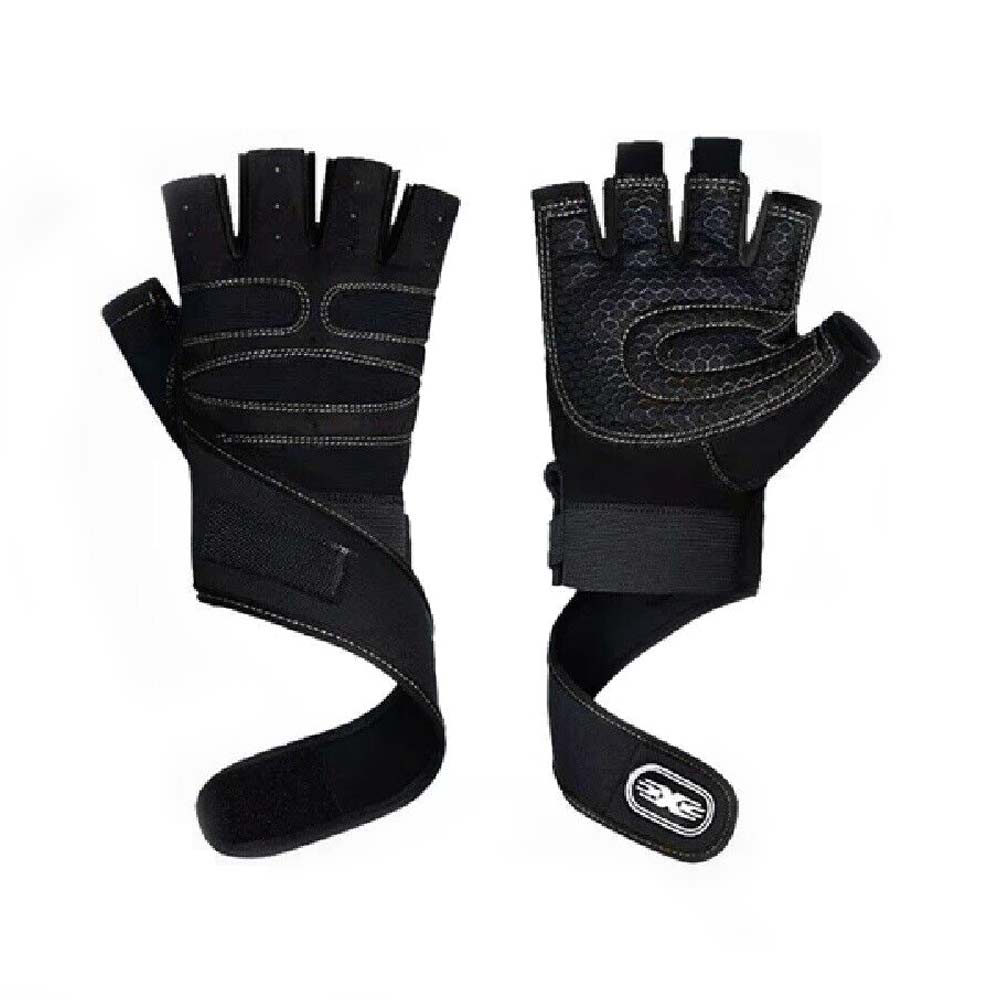 Unisex Half Finger Gloves Cycling Bicycle Gym Workout Training Anti Slip Padded