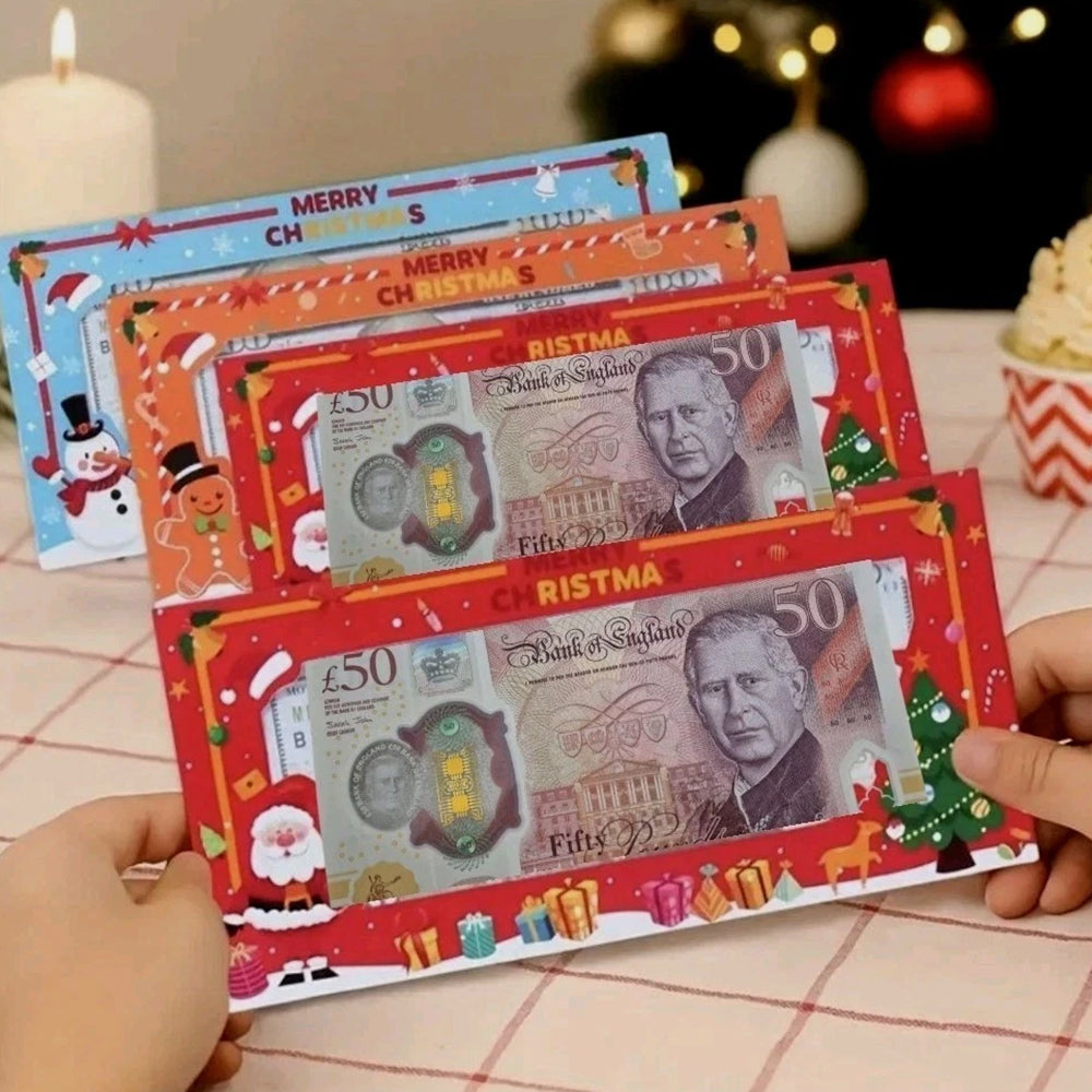 24Pack Mixed Christmas Money Wallet Set Festive Cash Holder Envelopes for Gift Cards & Vouchers