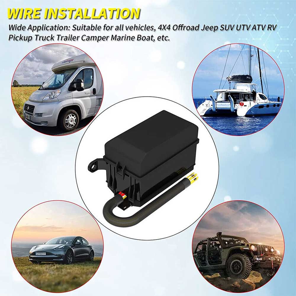 6-Way 12V Auto Waterproof Fuse Relay Holder Box Block 40A Relays with ATC Fuse