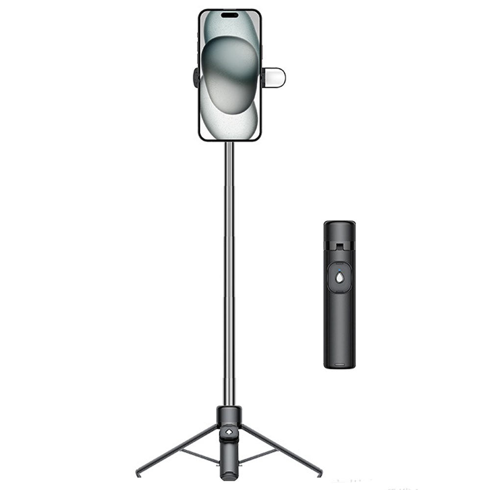 Universal Extendable Bluetooth Wireless Selfie Stick with Fill Light Tripod
