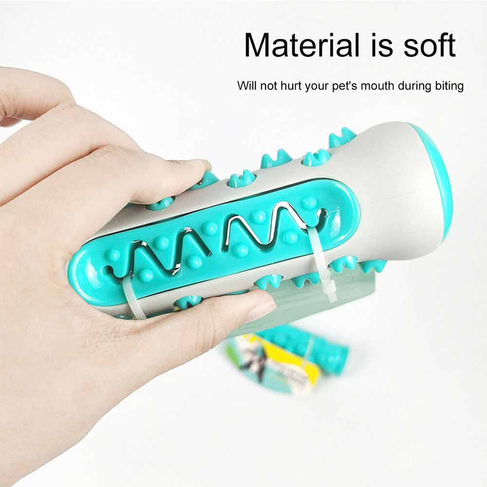 Teeth Cleaning Dog Chew Toy Tough Dog Puppy Toothbrush Rubber Chewers Toy Bone