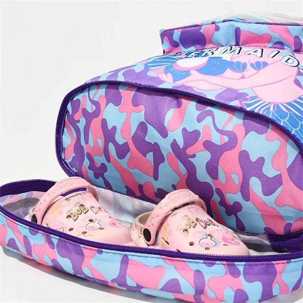 Dry Wet Separation Swimm Storage Bag - Waterproof Washing Bag with Shoe Compartment