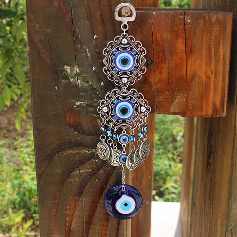 Turkish Blue Evil Eye Hamsa Hand Elephant Amulet Wall Protection Hanging Gift
