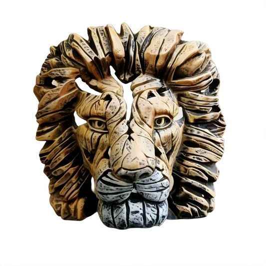 Resin Lion Head – Home Decor Sculpture, Contemporary Animal Ornament for Table Display