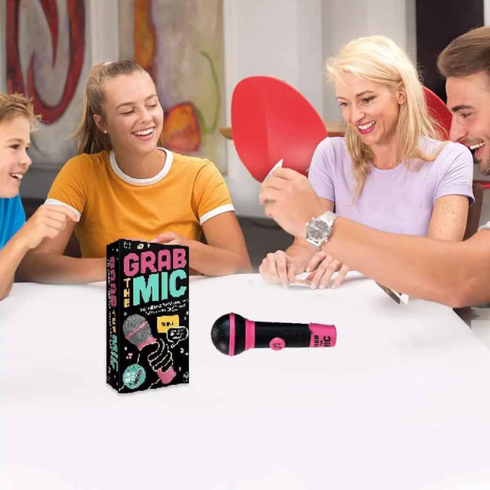 Grab The Mic Lucky Egg Exciting Grab The Mic Family Game 4 People Who Can't Sing