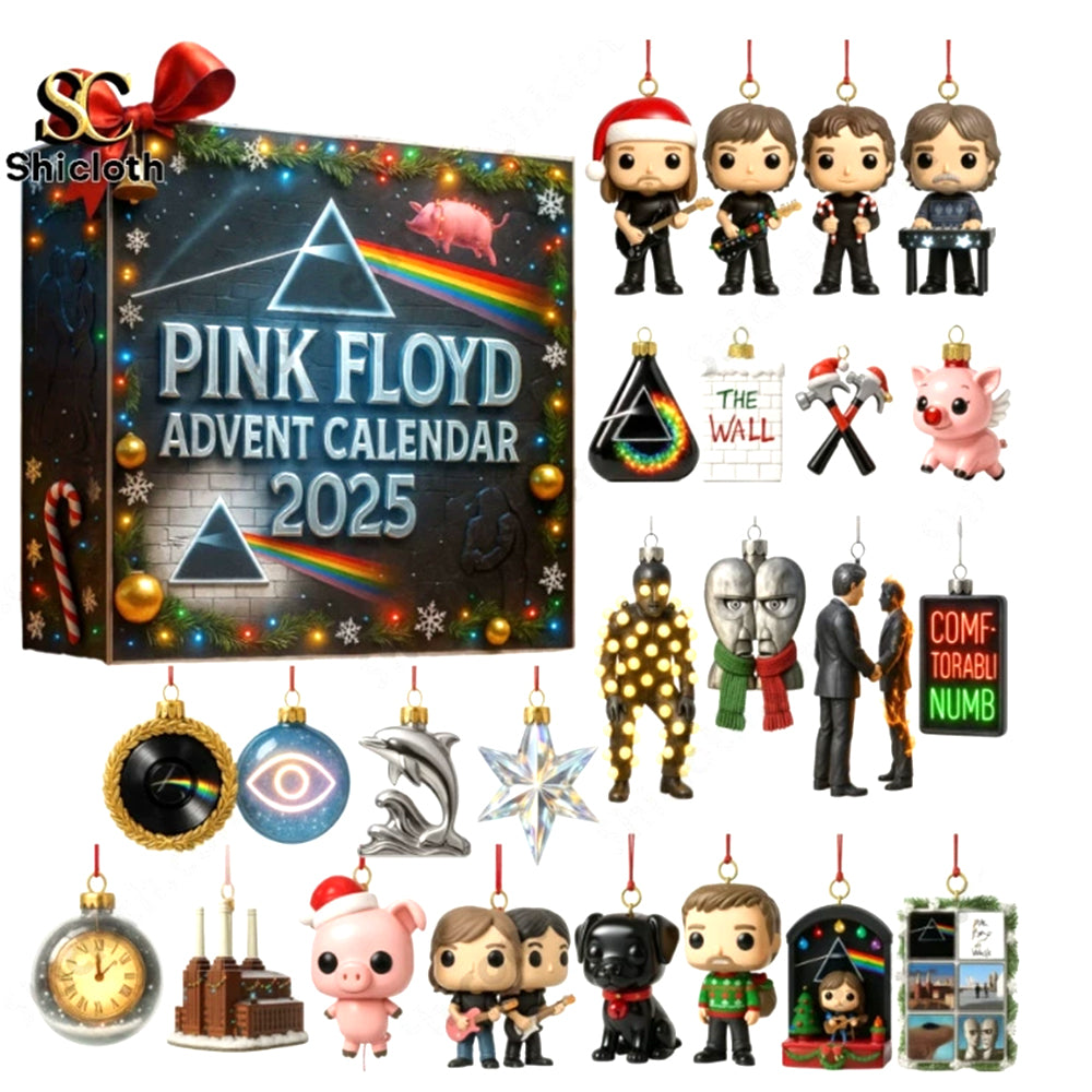 2D Pink Floyd 60th Anniversary Advent Calendar 2025- 24-Day Tarot Pendant Christmas Countdown