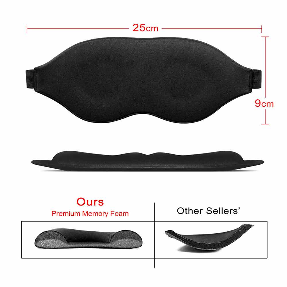 Travel Sleep Eye Mask soft 3D Memory Foam Padded Shade Cover Sleeping Blindfold