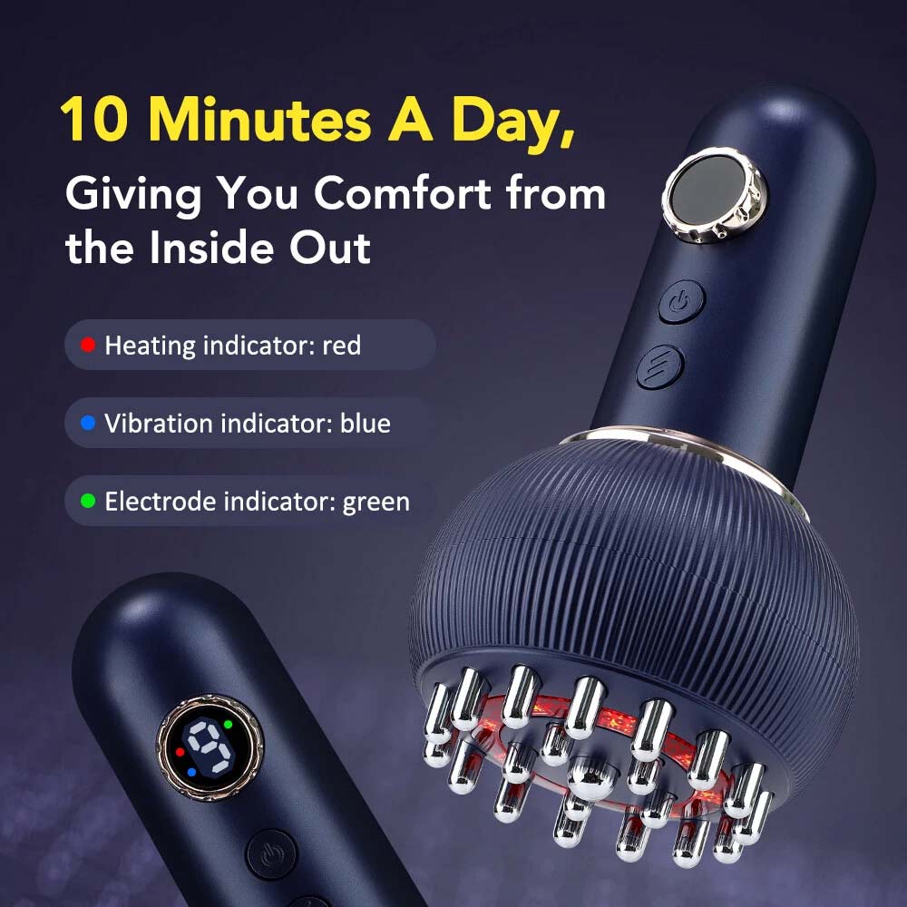 Electric Lymphatic Drainage Machine - Meridian Body Massage Brush with Microcurrent