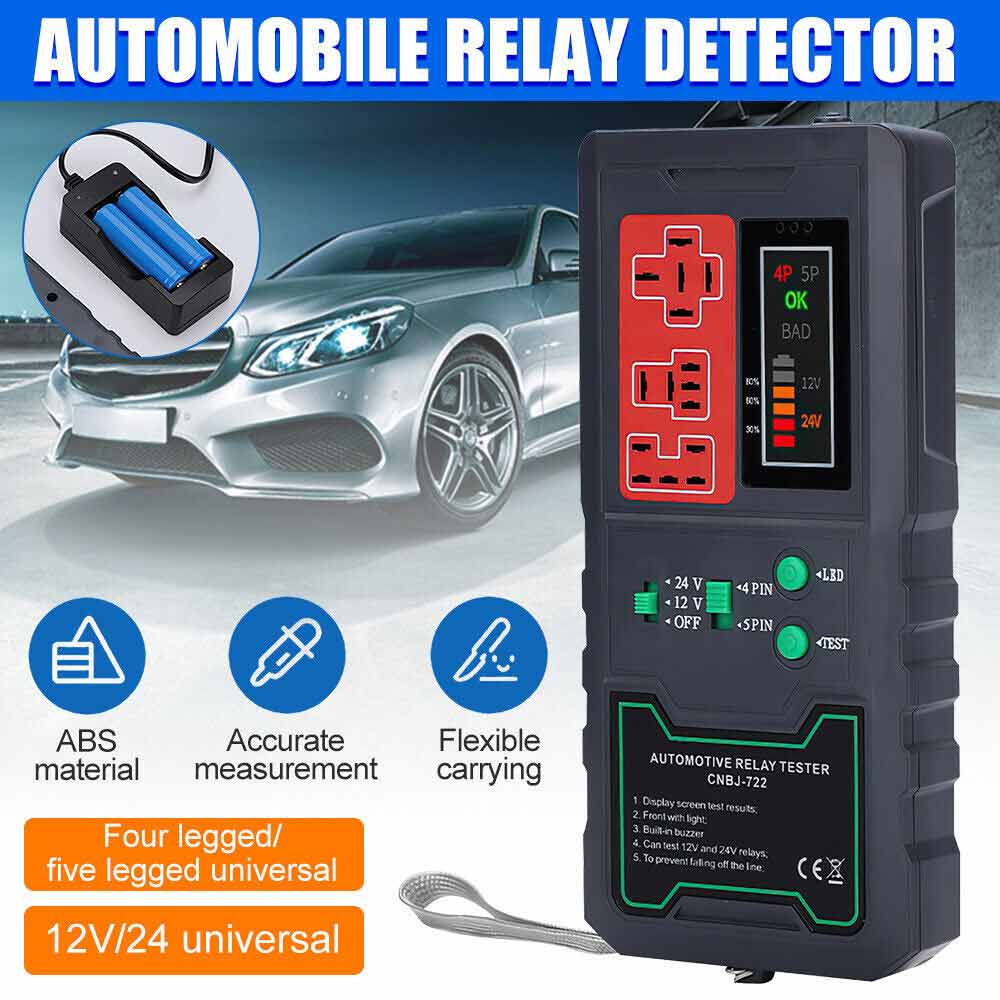 12V/24V LCD Automotive Electronic LIGHTING Relay Tester Car Checker