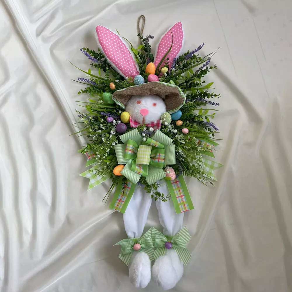 Easter Bunny Rabbit Wreath Decor Front door Party Decor Wedding Decor Spring
