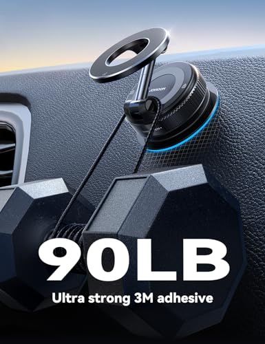 JOYROOM MagSafe Magnetic Car Mount - 360° Suction Cup Holder for iPhone & Android