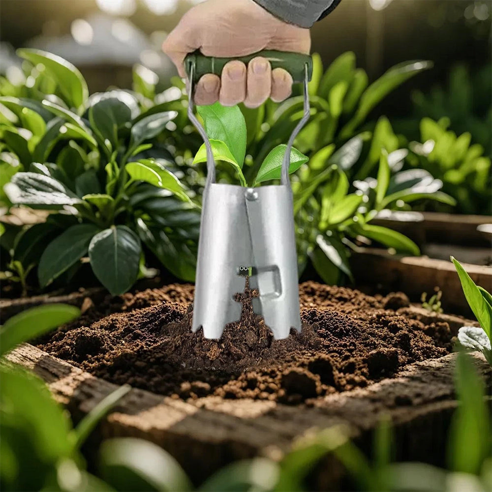 Hand Bulb Planter - Soil Insertion Tool for Flower Sowing & Grass Planting