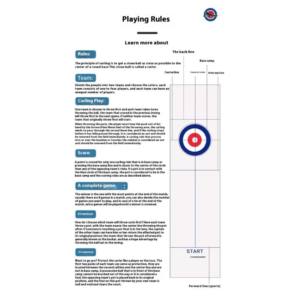 Tabletop Curling Game – Compact Indoor Sports Game for Family & Friends