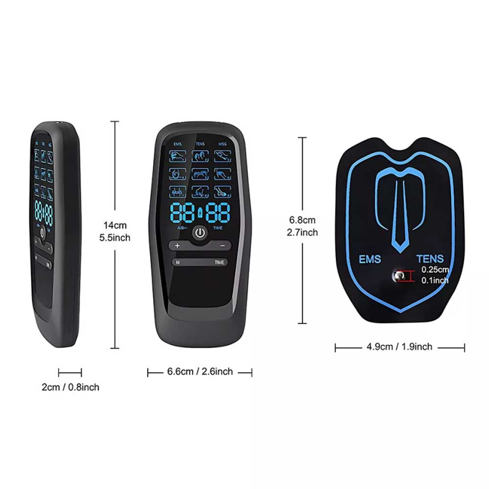 Electrical Massager Tens Machine Unit Back Pain Therapy Pulse Muscle Stimulator