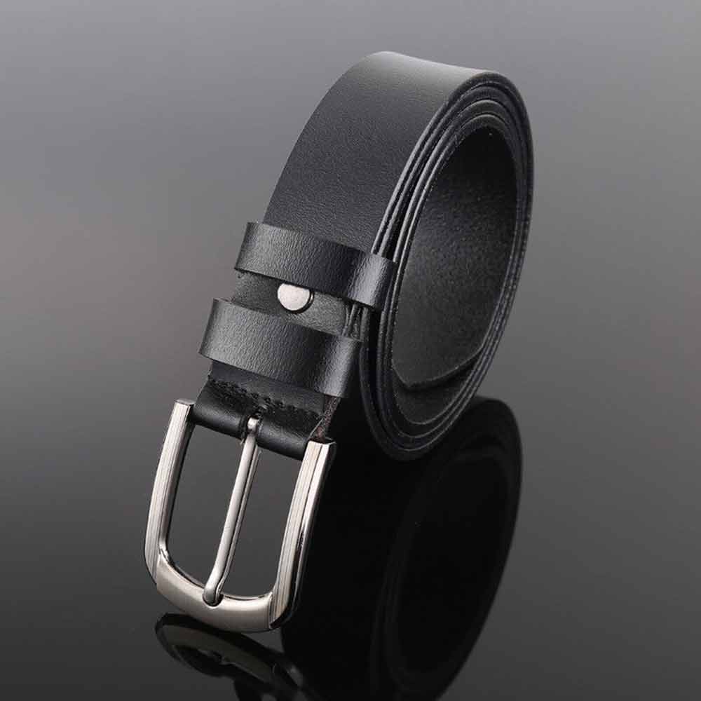 Mens Genuine Full Grain Leather Men's Belt Casual 125CM