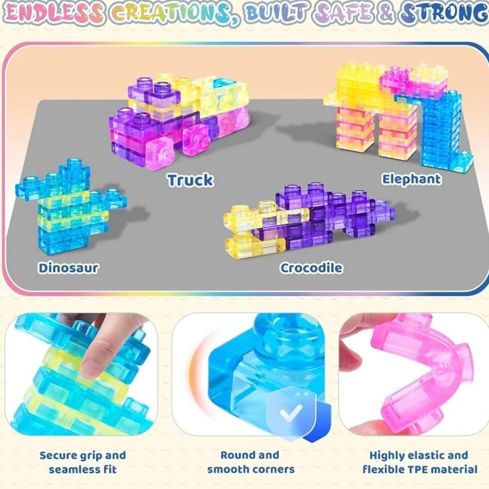 40-Piece Mega Pack Soft Sensory Building Blocks | Educational STEM Toy