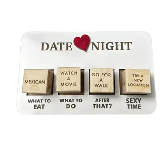 Wooden Date Night Dice: After Dark Edition - Romantic Adventure Dice for Couples