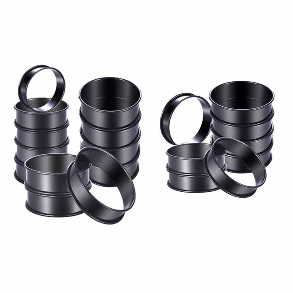 8pcs English Muffin Rings 4 Inch Crumpet Rings Stainless Steel Tart Rings Nonstick Round Ring Molds