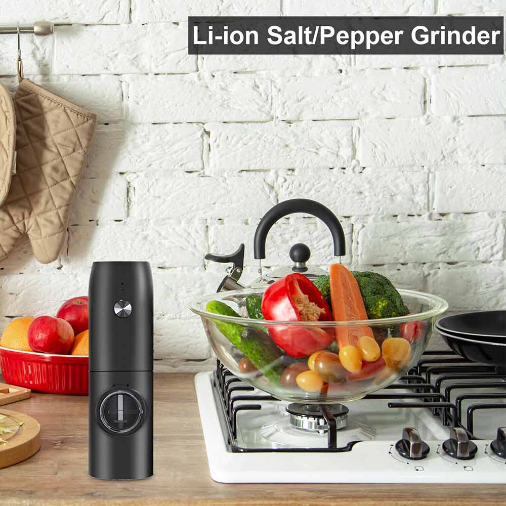 USB Rechargeable Salt And Pepper Mill Electric Salt And Pepper Grinder Set