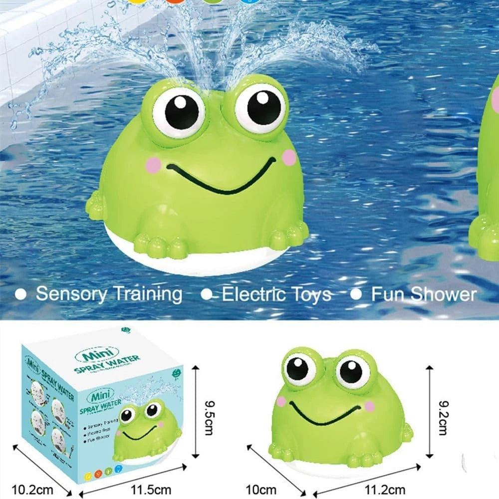 Light Up Bath Frog – Sensory Spray Water Toy for Fun Bath Time Play